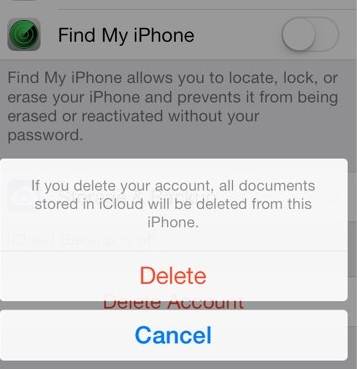 supprimer compte icloud sans pc
