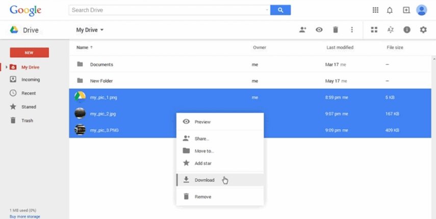enregistrer des photos de google drive sur iphone