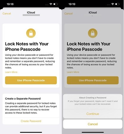 how to put a password on hidden photos iphone - use notes app