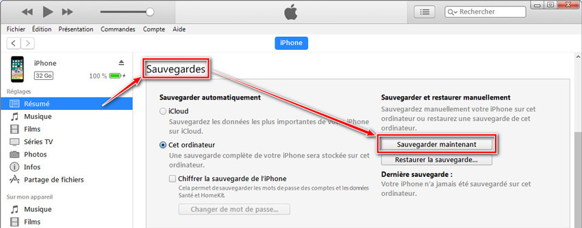 Comment sauvegarder le contenu de votre iPhone sur PC ou Mac