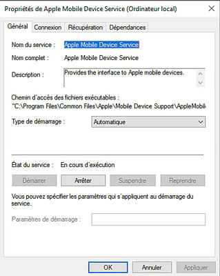 réinitialiser le service mobile Apple - dernière étape à résoudre impossible de télécharger des photos d'un iPhone à un PC