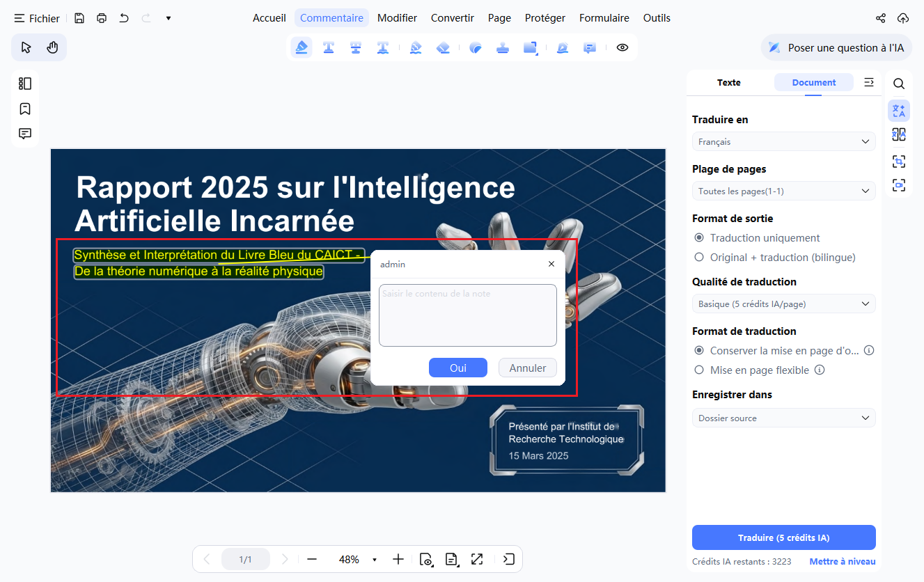 ouvrir le PDF