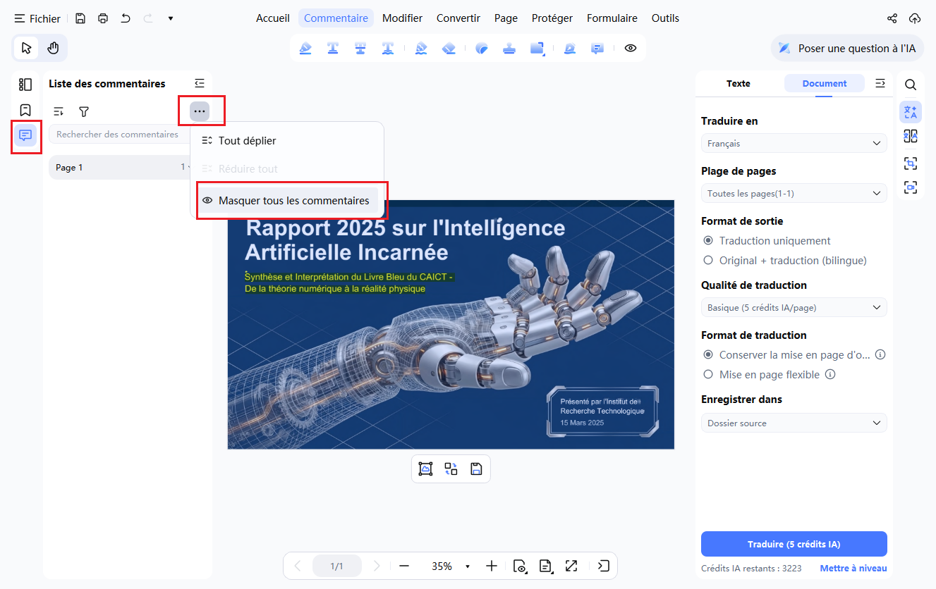 afficher à nouveau toutes les annotations 2