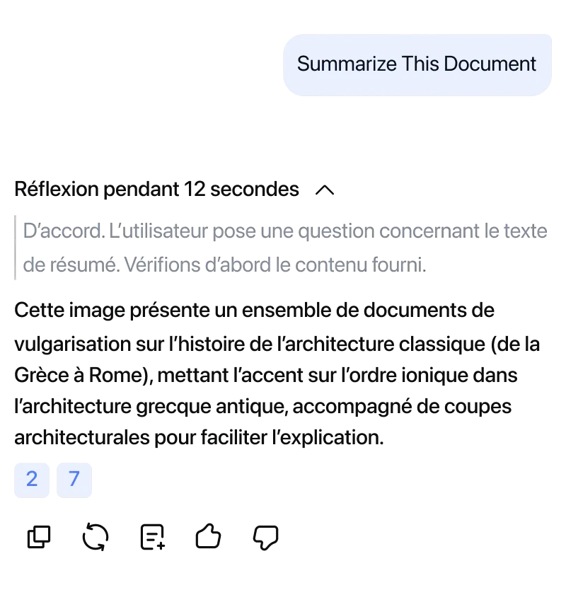 Image réponse IA avec sources
