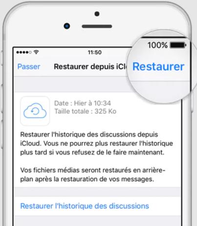 how to recover whatsapp chat after factory reset from icloud backup