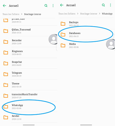 Transfer WhatsApp Samsung vers Samsung