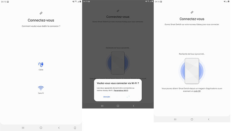 Transfer WhatsApp Samsung vers Samsung