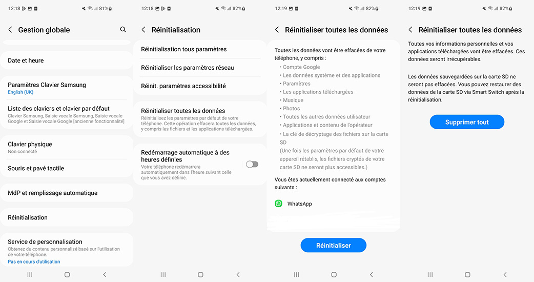 Photos supprimées sur Android