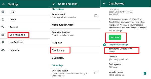 sauvegarder vos fichiers WhatsApp