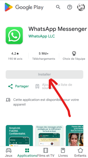 install the WhatsApp