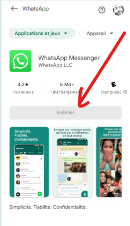 install offcial whatsapp from playstore
