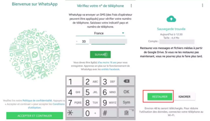 install the whatsapp app again