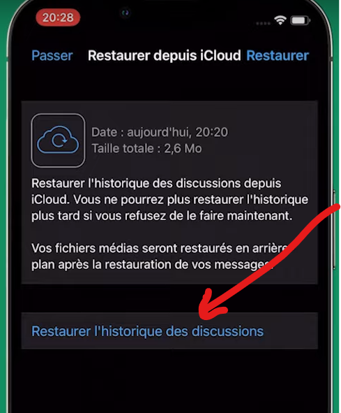 restore chat history