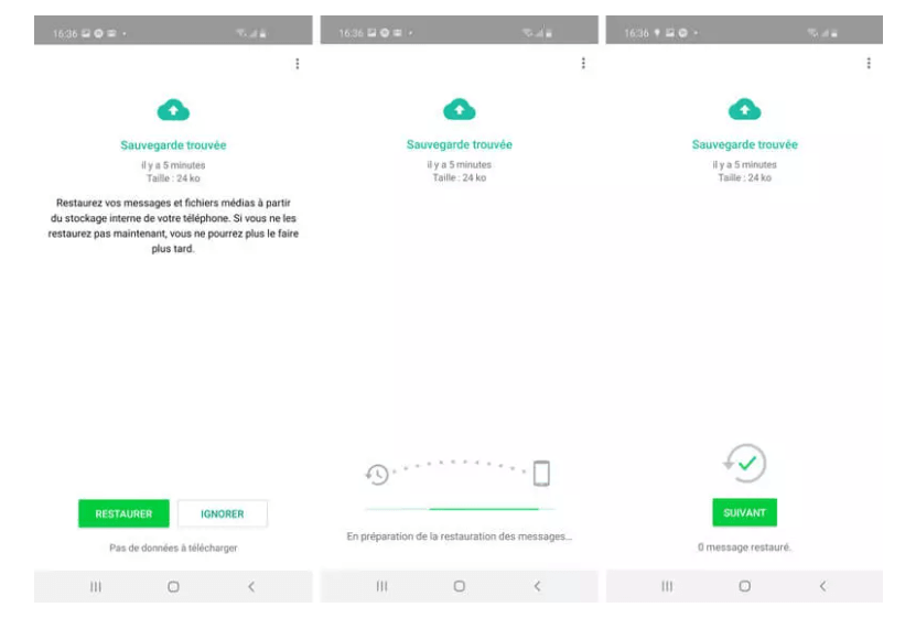 restaurer WhatsApp depuis une sauvegarde iCloud