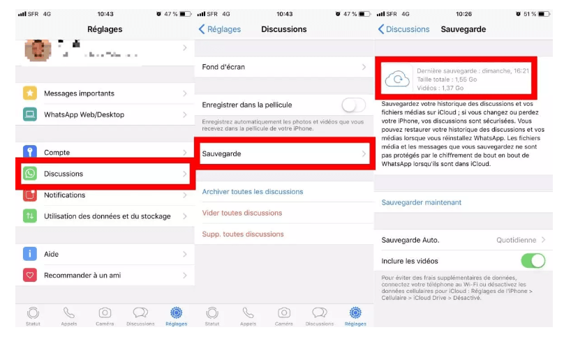 comment sauvegarder whatsapp sur iphone